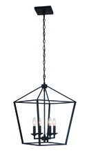  52935-FB - Flynt 4 Light Medium Foyer in Flat Black