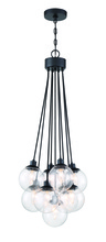  53399-FB - Que 9 Light Pendant in Flat Black