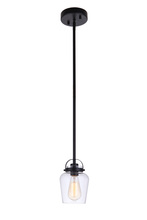  53591-FB - Trystan 1 Light Mini Pendant in Flat Black