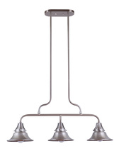  54073-SA - Union 3 Light Outdoor Island in Satin Aluminum