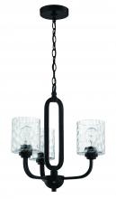  54223-FB - Collins 3 Light Chandelier in Flat Black