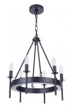  54326-FB - Larrson 6 Light Chandelier in Flat Black