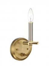  54861-BNKSB - Stanza 1 Light Wall Sconce in Brushed Polished Nickel/Satin Brass