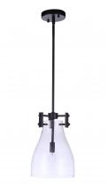  55891-FB - Chardonnay 1 Light Mini Pendant in Flat Black