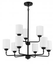  56029-FB - Stowe 9 Light Chandelier in Flat Black