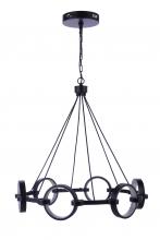  59326-FB-LED - Context 6 Light LED Chandelier in Flat Black