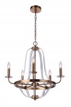  57725-SB - Graclyn 5 Light Chandelier in Satin Brass