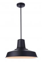  ZA5711-MN - Briscoe 1 Light 18" Outdoor Pendant in Midnight