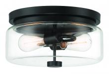  ZA5337-MN - Bennet 2 Light Outdoor Flushmount in Midnight