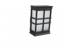  CH1505-FB-WG - Hand-Carved Window Pane Chime in Flat Black w/ White Glass