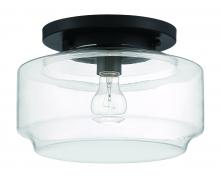  X3112-FB - Peri 1 Light 12" Flushmount in Flat Black