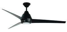  ACA56FB3 - 56" Acadian Indoor/Outdoor (Wet) in Flat Black w/ Flat Black Blades