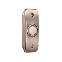  BR2-PW - Recessed Mount Stepped Rectangle LED Lighted Push Button in Pewter