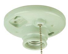  K858-SO - Keyless 1 Light Lamp Holder in Porcelain