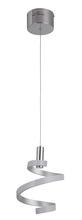  P816MSCH-LED - 7.5" 1 Light LED Mini Pendant in Matte Silver/Chrome