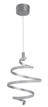  P817MSCH-LED - 13.5" 1 Light LED Mini Pendant in Matte Silver/Chrome