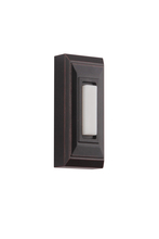  PB5007-OBG - Surface Mount LED Lighted Push Button, Stepped Rectangle in Oiled Bronze Gilded