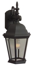  Z254-TB - Straight Glass Cast 1 Light Medium Outdoor Wall Lantern in Textured Black