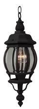  Z321-TB - French Style 1 Light Outdoor Pendant in Textured Black