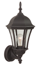  Z380-TB - Curved Glass Cast 1 Light Medium Outdoor Wall Lantern in Textured Black