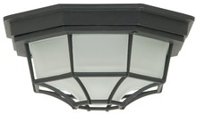  Z390-TB - Octagonal Bulkhead 1 Light Small Flush/Wall Mount in Textured Black