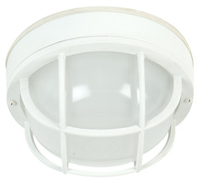  Z395-TW - Round Bulkhead 1 Light Large Flush/Wall Mount in Textured White