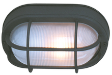  Z397-TB - Oval Bulkhead 1 Light Large Flush/Wall Mount in Textured Black